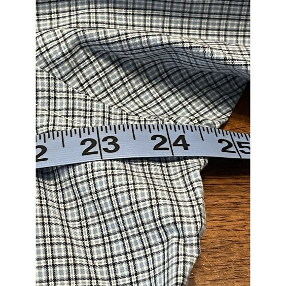Men's Ralph Lauren Blue Checkered Short Sleeve Polo Shirt Size Large Classic Fit - Picture 3 of 9